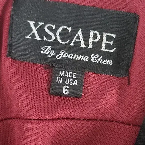 Xscape women's Satin rouched Cocktail dress Size 6 Holiday Party Sexy Homecoming - Picture 4 of 6